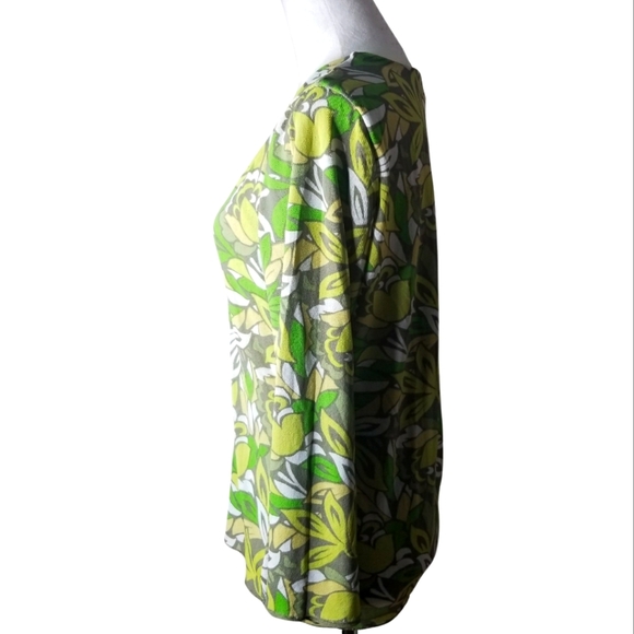 🦋Sigrid Olsen Layered Leaf Print Top - Picture 2 of 7